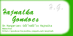 hajnalka gondocs business card